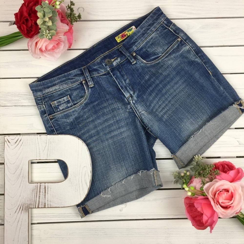 Blank NYC Studded Cut Off Denim Shorts